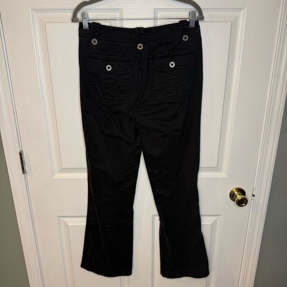 Lady Hathaway 90’s Vintage Black Bootcut Chino Pants Size 8 GUC - Picture 3 of 5